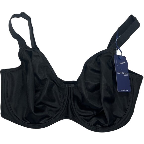 Fantasie Balcony Bra FL4520BLK Smoothing Black Wire Support Size 38G US NWT - Picture 1 of 3